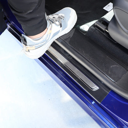 Real Carbon Fiber Scuff Plate Door Sill Cover Protector For Maserati Grecale 22+ 9