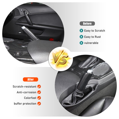 ABS Carbon Fiber Car Parking Lever Handbrake Case Cover For Corvette C6 2005-13 16