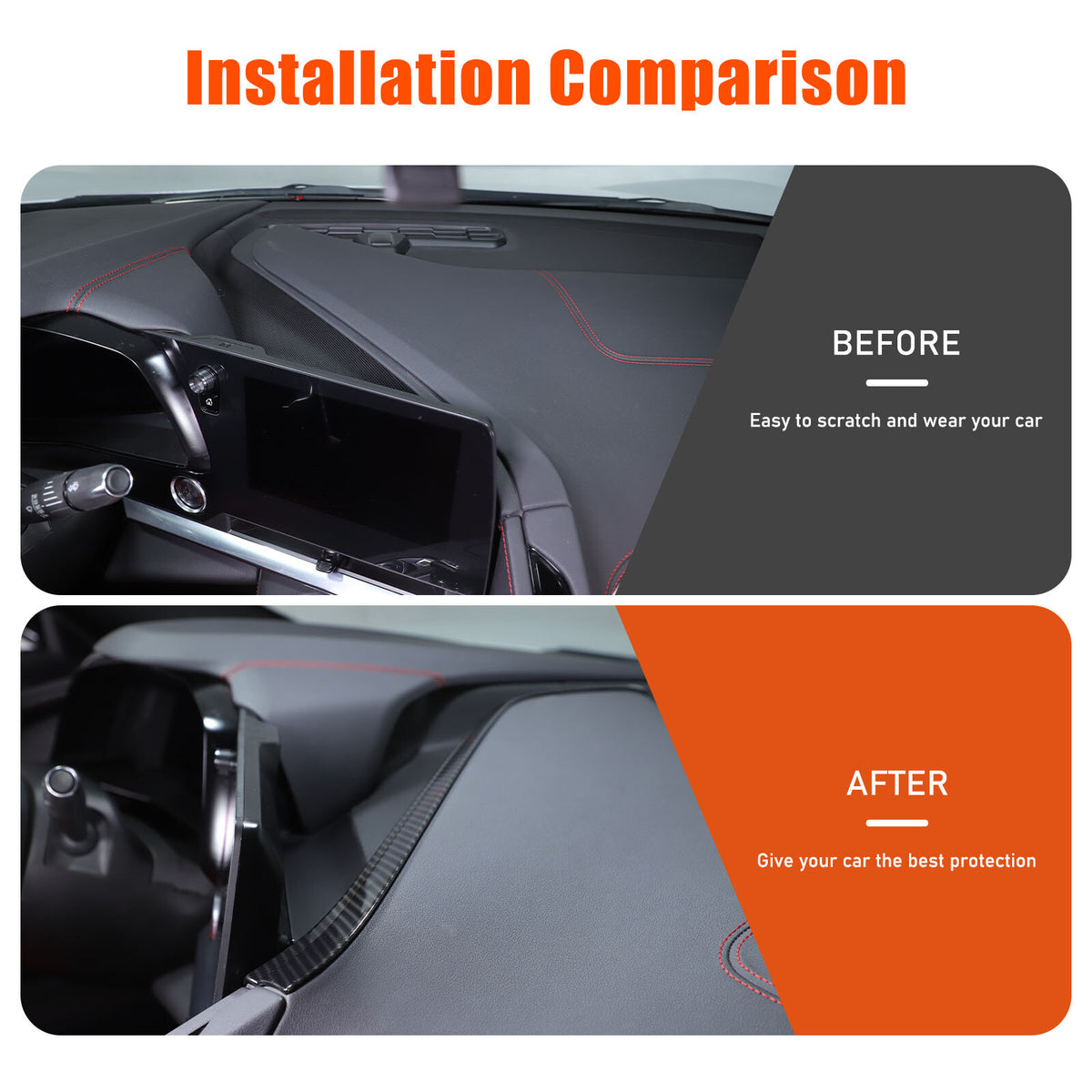 Carbon Fiber ABS Interior Full Decor Cover Trim Kit For Corvette C8 2020-2025 - Styles 51-55 57