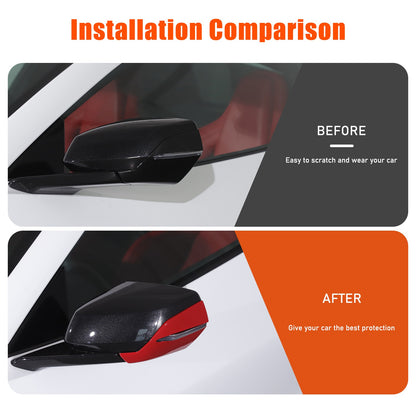 Sport Red ABS Exterior Side Mirror Bottom Cover Trim For Corvette C8 2020+ US 19