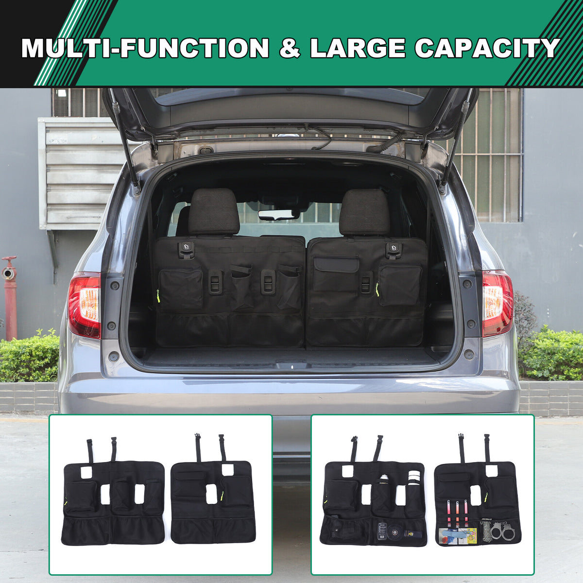 Rear Seat Backrest Hanging Bag Trim for Honda Pilot 2016-2022 5