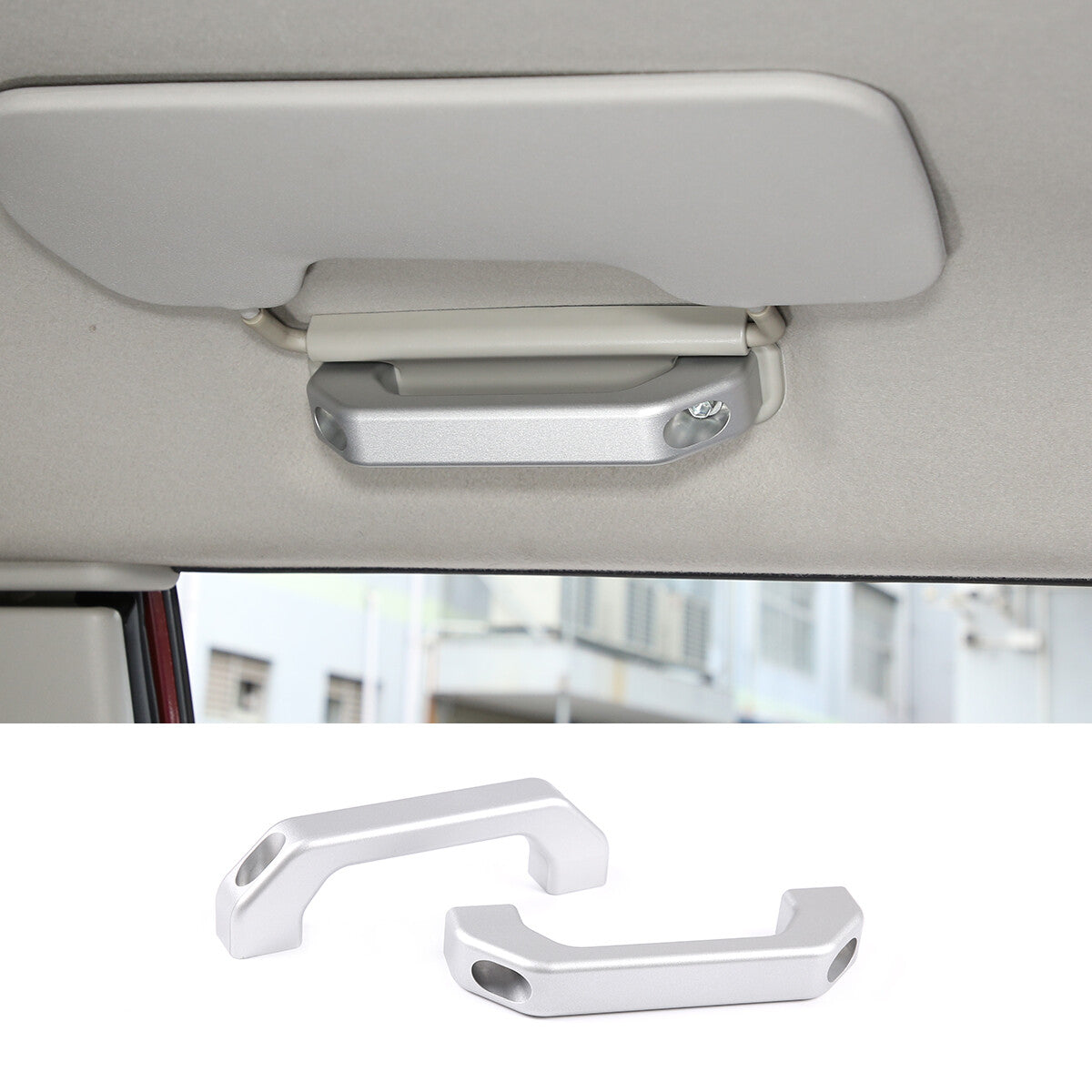 Silver Alloy Car Roof Grab Handle Cover Trim For Toyota FJ Cruiser 07-21 US 2