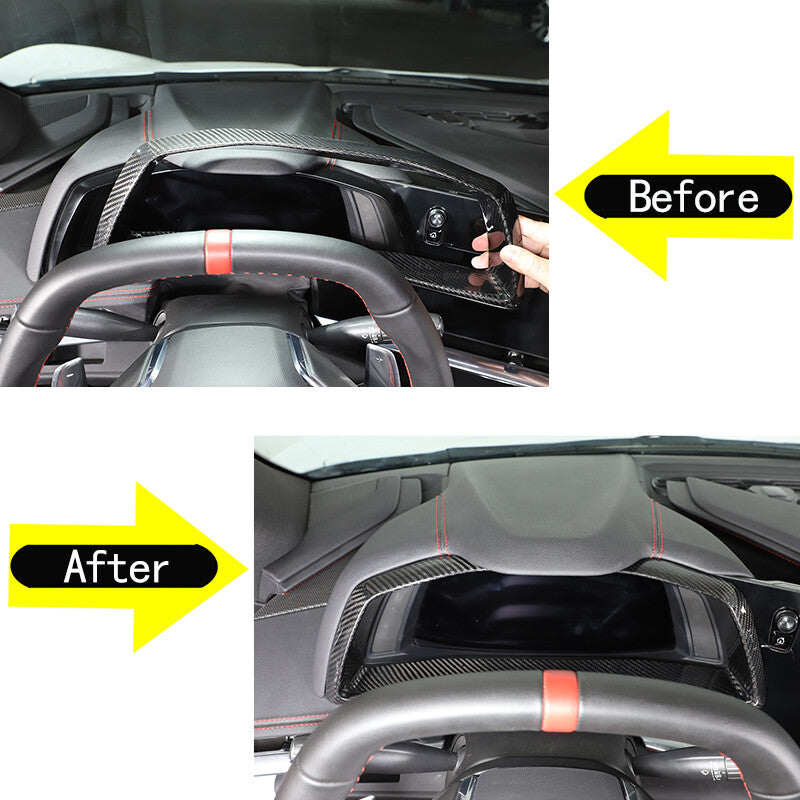 Real Carbon Fiber Interior Trim Cover For C8 Corvette Stingray Z51 Z06 Z07 20-25 4