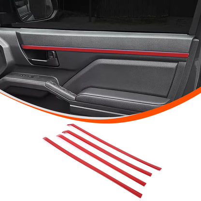 Sports Red ABS Interior Door Panel Trim Cover For Toyota Tacoma 2024+ US 20