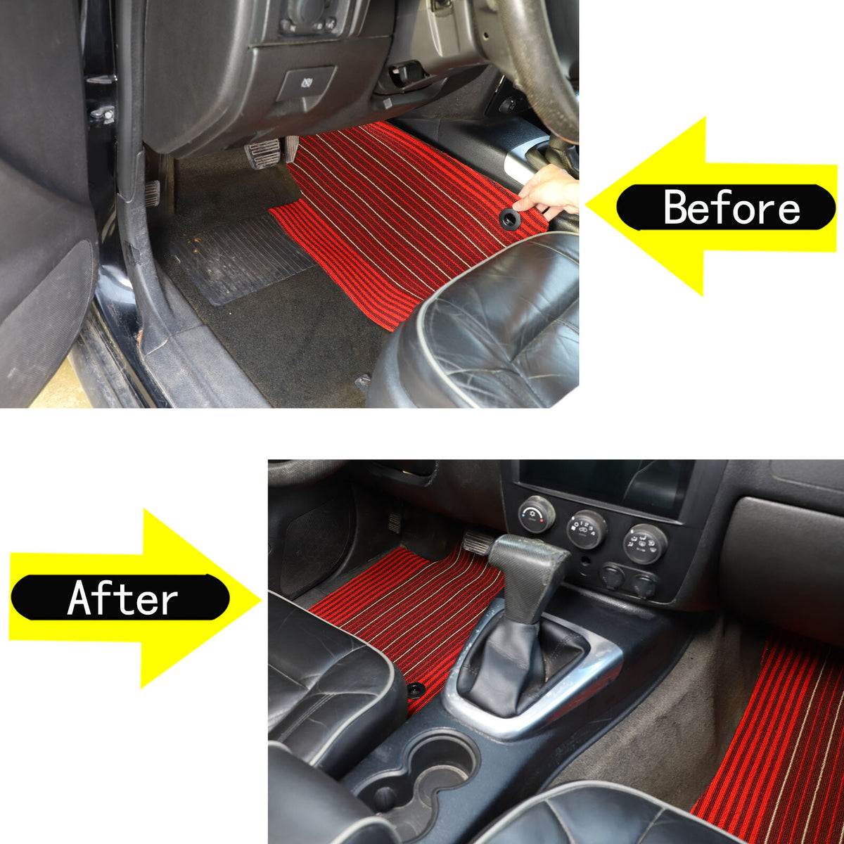 Beige Car Floor Mats Cargo Carpets Foot Pads For Hummer H3 2005-2009 20