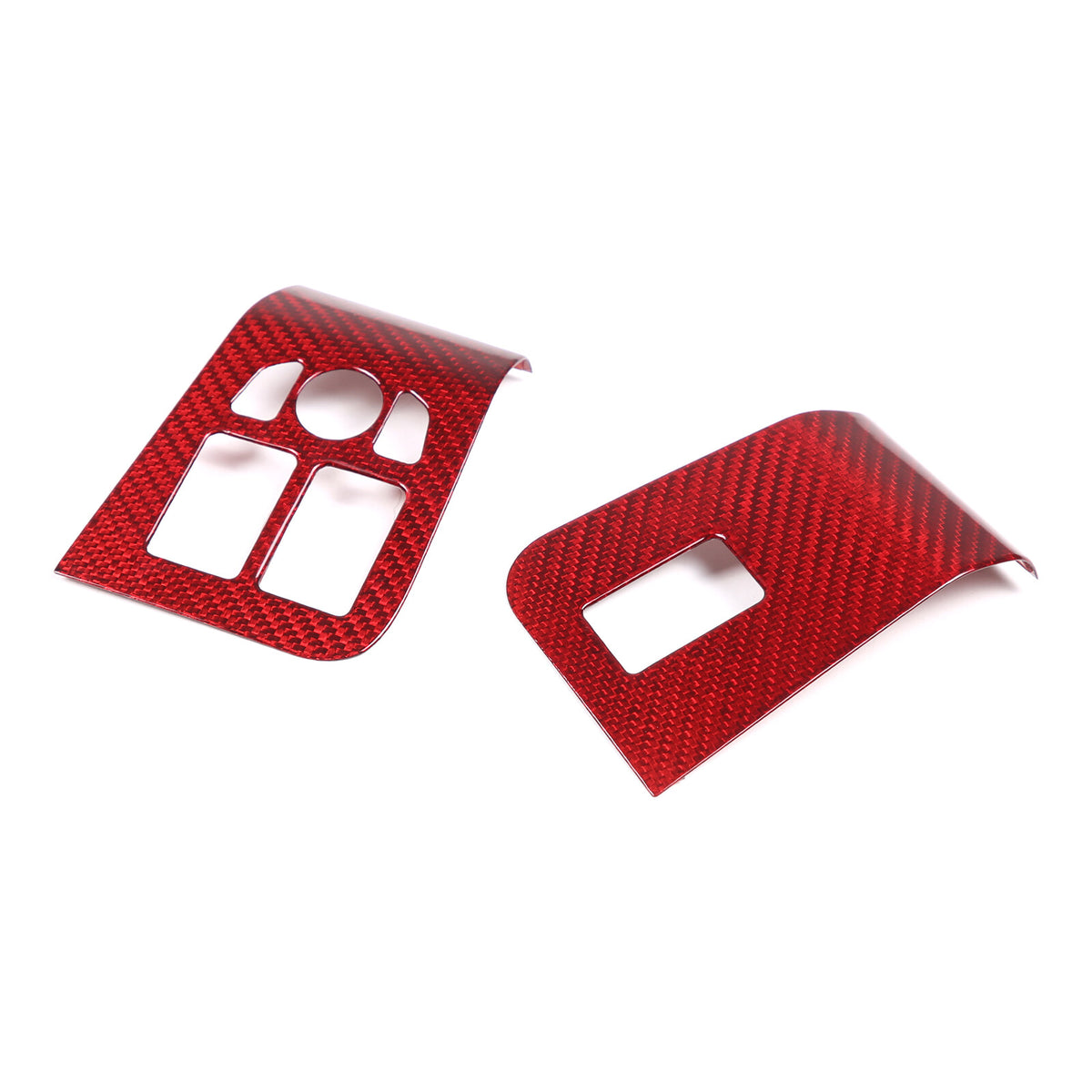 Red Carbon Fiber Window Lift Switch Button Trim Frame For Jaguar F-TYPE 2013-18 11