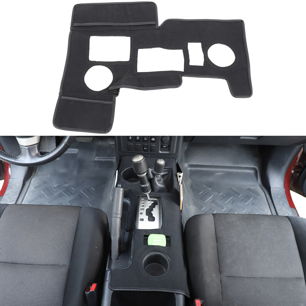 Suede Cloth Center Console Gear Shift Trim Cover For Toyota FJ Cruiser 07-21 US 2