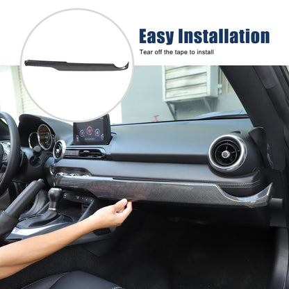 Honeycomb Carbon Fiber Interior Console Panel Trim For Mazda MX-5 Miata 2016-23 3