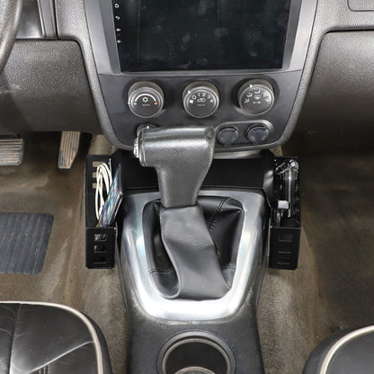 Black Interior Gear Shift Storage Box Two Baskets Trim For Hummer H3 05-07 11