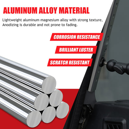 Silver A-Pillar Mount Bracket Holder For Land Rover Defender L316 2004-2018 14
