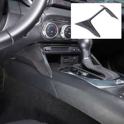 Real Carbon Fiber Front Center Console Trim Cover For Mazda MX-5 Miata 2016-2025 2