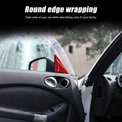 Red Real Carbon Fiber Inner A-Pillar Sticker Trim For Nissan 370Z Z34 2009-2020 4