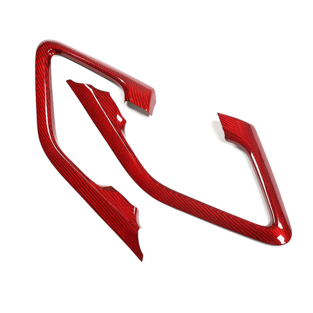 Red Real Carbon Fiber Inner Door Handle Trim Red For Nissan GT‑R R35 2008‑2016 9