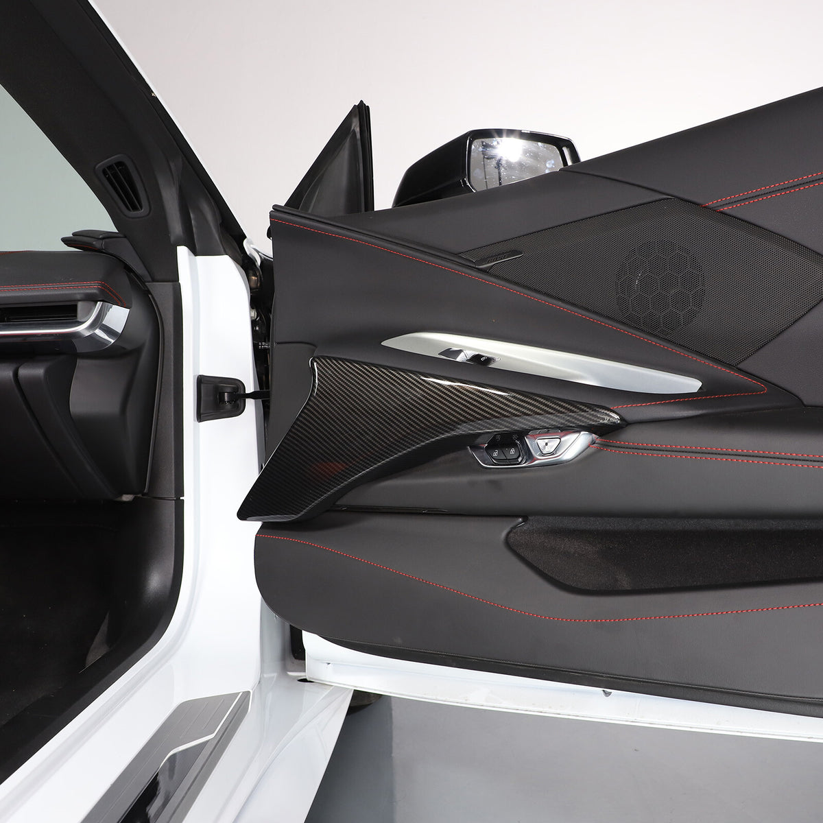 Carbon Fiber ABS Interior Full Decor Cover Trim Kit For Corvette C8 2020-2025 - Styles 26-30 56