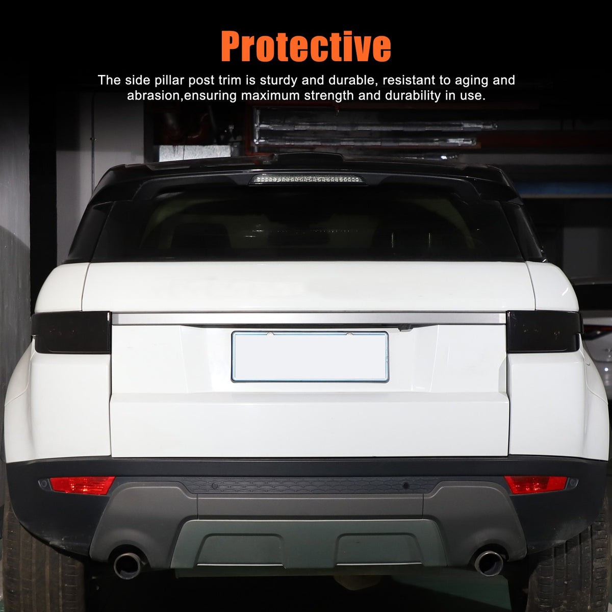 Smoked Black Tail Light Covers Rear Light Guards for Land Rover Evoque 12-19 US 13