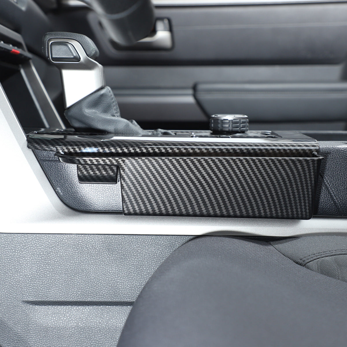 Carbon Center Console Gear Shift Panel Storage Box For Toyota Tundra/Sequoia 22+ 16