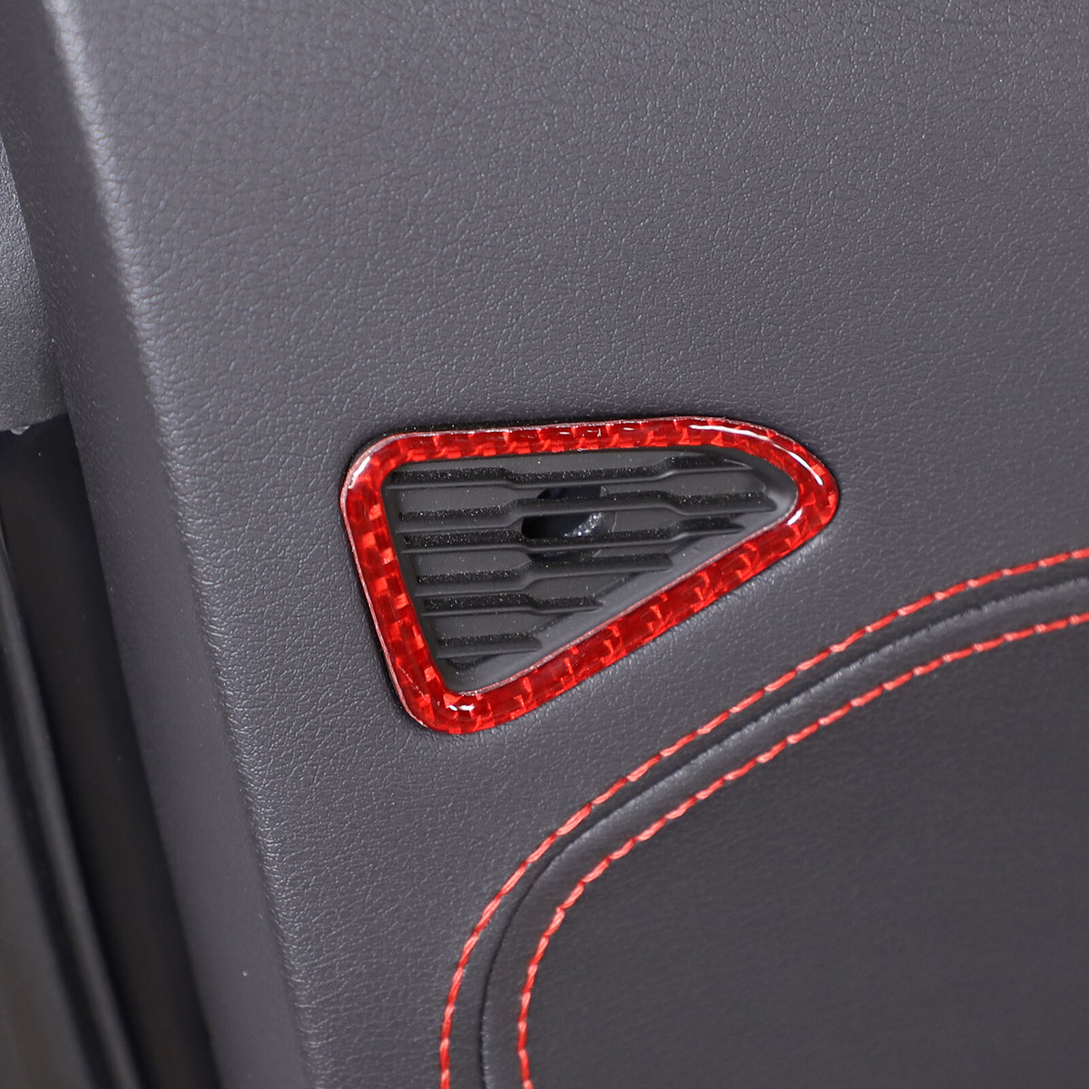 Red Soft Carbon Fiber Interior Decor Trim Kit Cover Set For Corvette C8 20-25 92