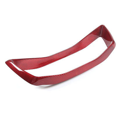 Red Carbon Fiber Instrument & Waterfall Wireless Charger Cover For Corvette C8 15