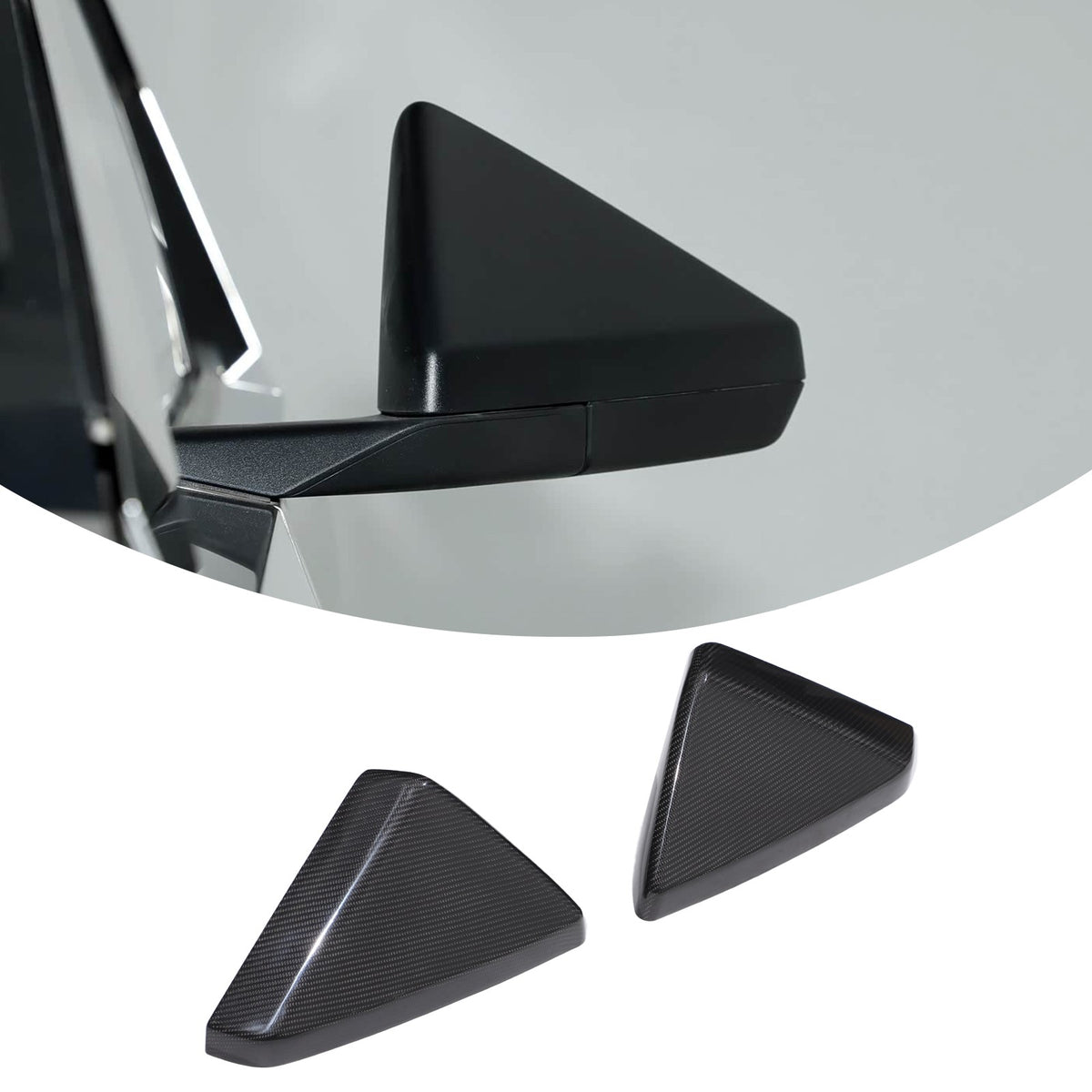 Real Carbon Fiber Side Mirror Cover Trim For Tesla Cybertruck 2024+ 2