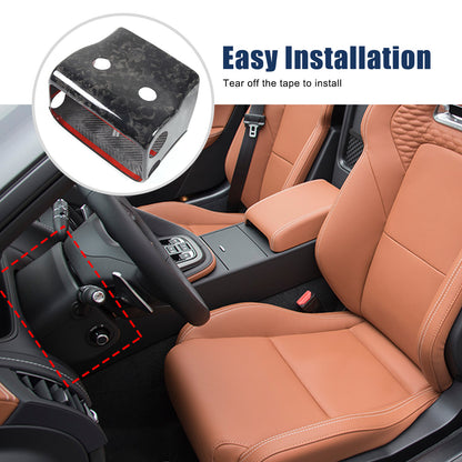 Forged Carbon fiber Steering Wheel Base Trim Cover For Jaguar F-TYPE 2013-2024 1