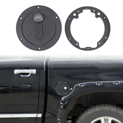 Fuel Cap Anti-Theft Lock Cover with Combination Lock For Toyota Tundra 2007-2021 1