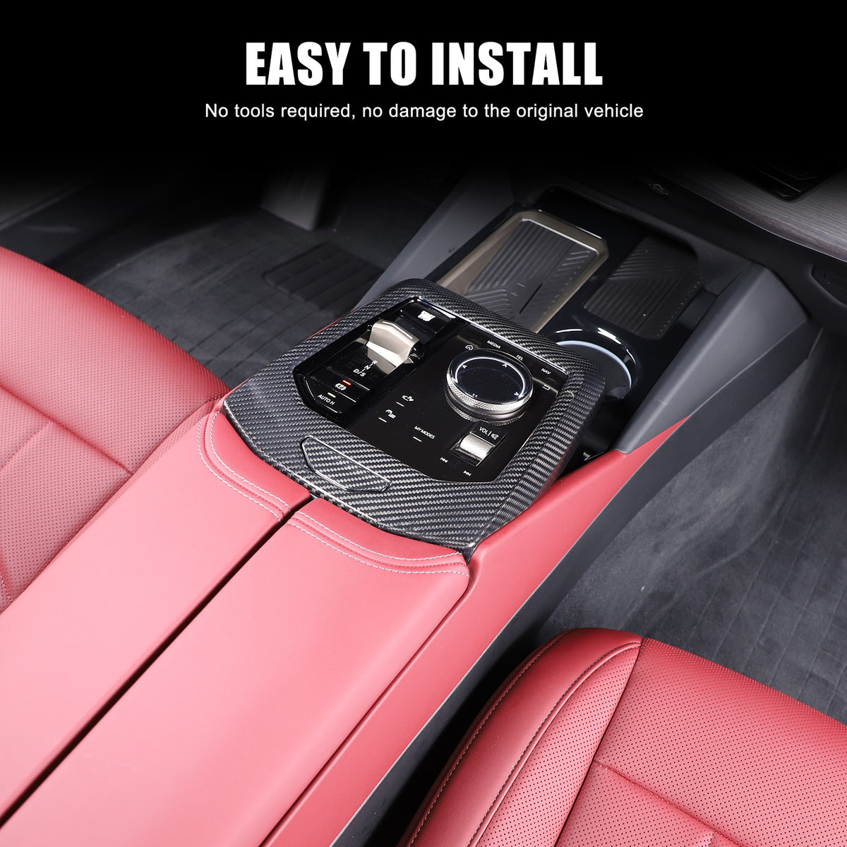 Real Carbon Fiber Center Gear Shift Panel Trim For BMW 5 Series G60 i5 2024+ 21