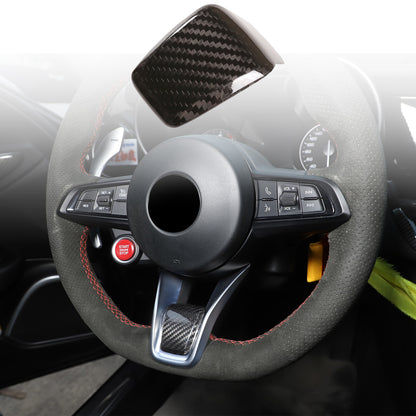 Real Carbon Fiber Steering Wheel Trim Set For Alfa Romeo Giulia/Stelvio 20+ 4
