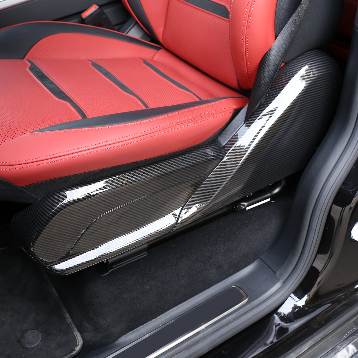 For Benz G-Class 2019-24 Carbon Fiber ABS Seat Button Handle Panel Cover Trim US 8