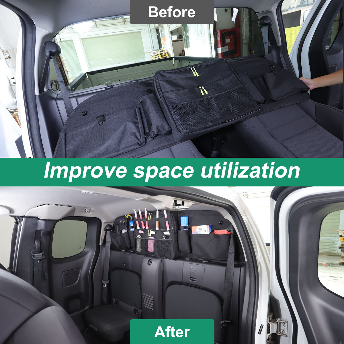 Rear Window Storage Bag Stowing Packet For Nissan Frontier 2022-24 5