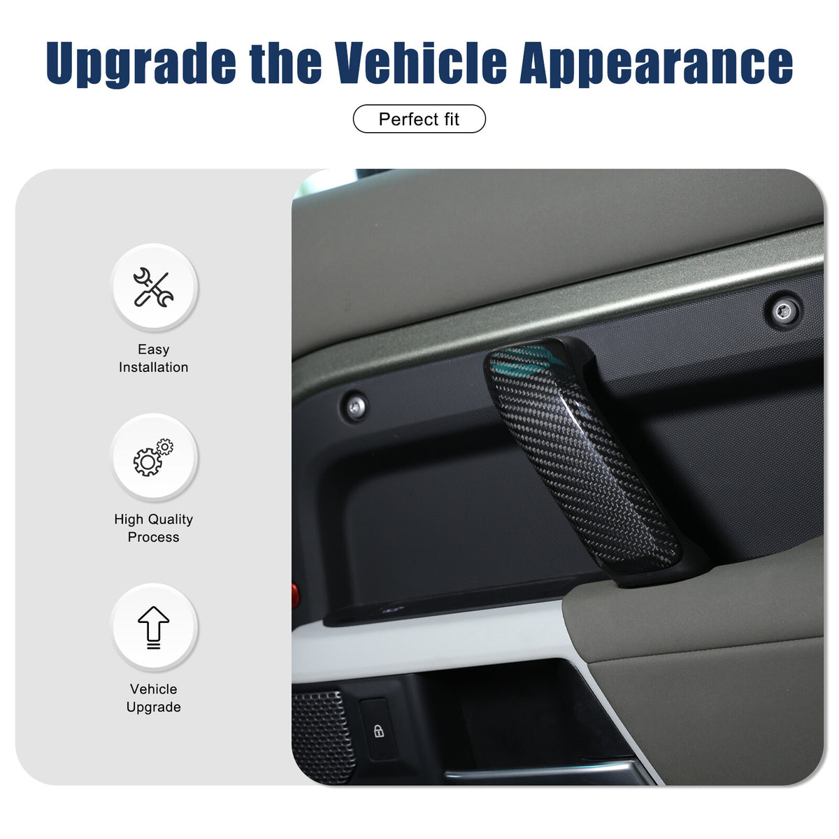 Real Dry Carbon Fiber Full Interior Trim Set For LR Defender 90 110 L663 20-23 40