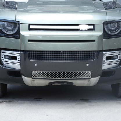 Real Carbon Fiber Front Bumper License Plate Base Trim For LR Defender L663 20+ 18