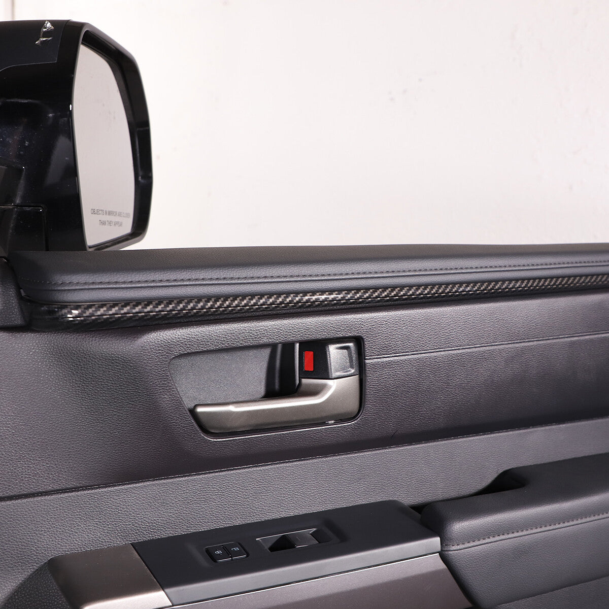 Carbon Fiber Style Inner Door Panel Cover Strip Trim For Toyota Tundra 22-23 US 4