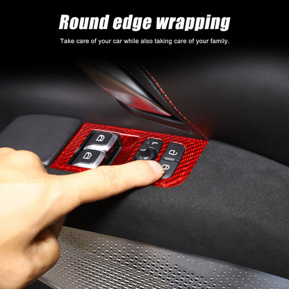 Red Real Carbon Fiber Interior Exterior Conosle Trim Cover For Lotus EMIRA 21-25 18