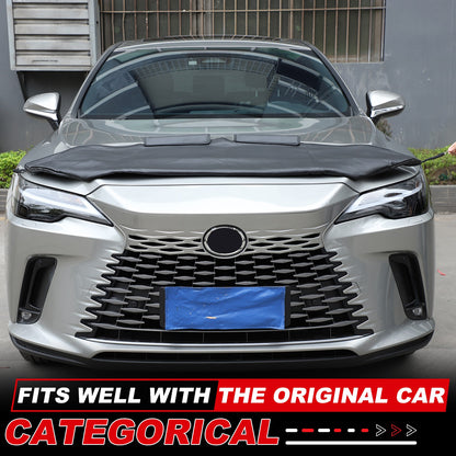 PU Leather Car Bonnet Hood Bra Wind & Bug Deflectors For Lexus RX350 2023+ 4