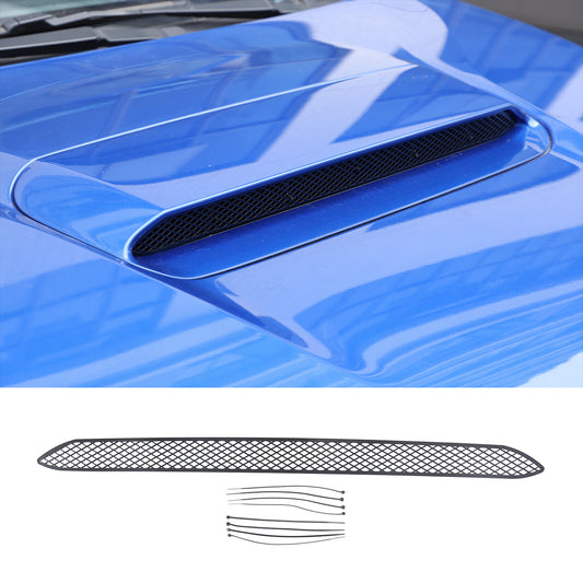 Black Stainless Steel Hood Air Intake Grille Vent Trim For Subaru WRX 2021-23 1
