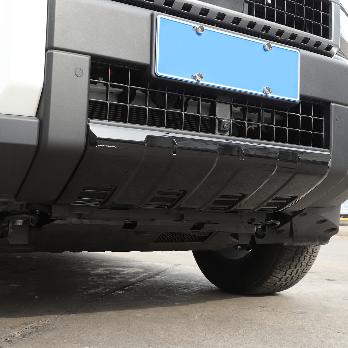 Glossy Black Front Bumper Guard Plate Trim For Land Cruiser LC250 2024-2025 US 23