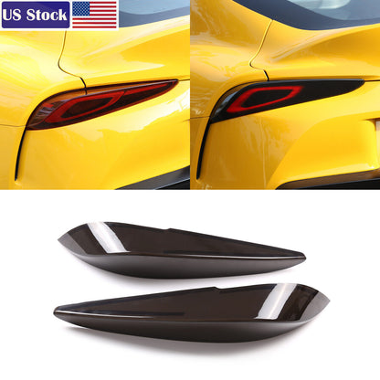 Smoked Tail Light Cover Rear Light Guard Trim For Toyota Supra A90 19-24 US 1