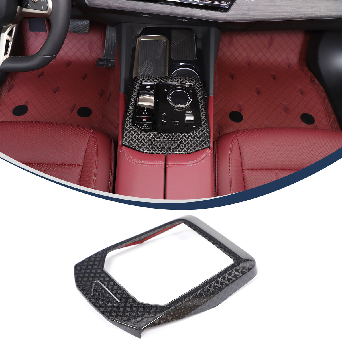 Real Carbon Fiber Center Console Gear Shift Panel Trim For BMW 5 Series G60 24+ 5