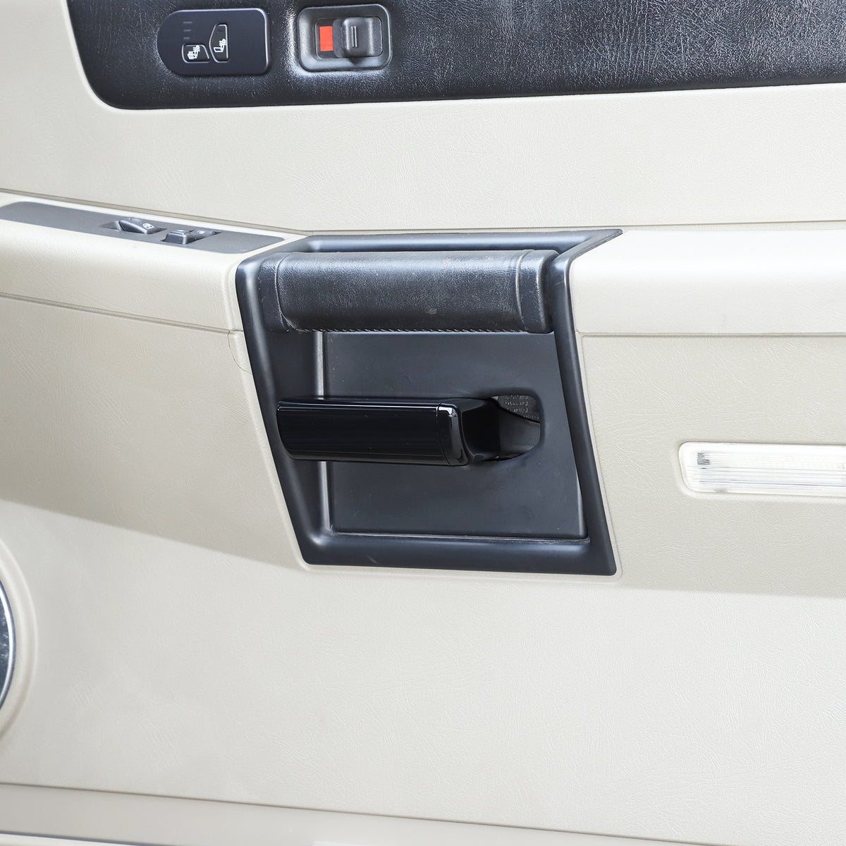 Glossy Piano Black ABS Interior Door Handle Trim For Hummer H2 2003-2007 US 6