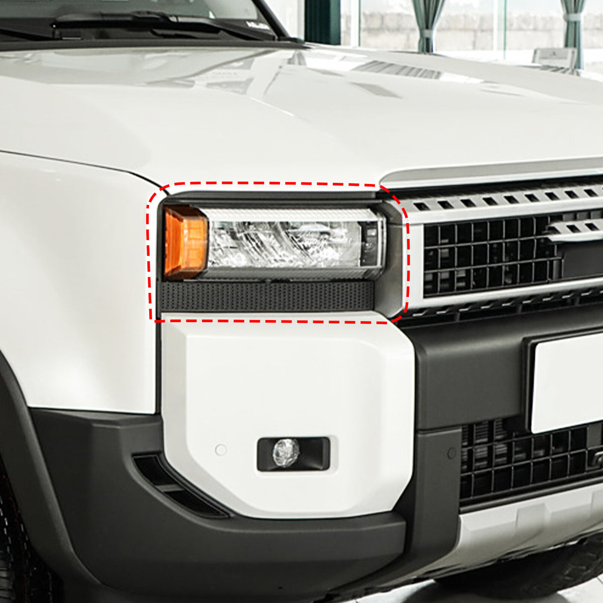 Steel Front Fog Light Lamp Cover Trim Ring For Toyota Land Cruiser LC250 24+ 3