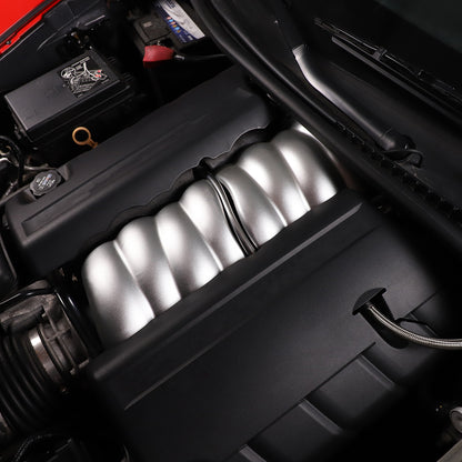 Silver Aluminum Alloy Intake Manifold Cover Engine Part For Corvette C6 2005-13 3
