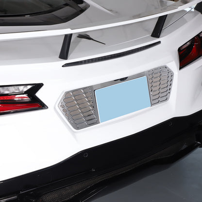 Aluminum Alloy Exterior Hood Engine License Plate Trim For Corvette C8 2020+ US - Variants 11-15 83