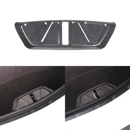 Real Carbon Fiber Trunk Lock Base Cover Trim For Corvette C8 Coupe 2020+ 22