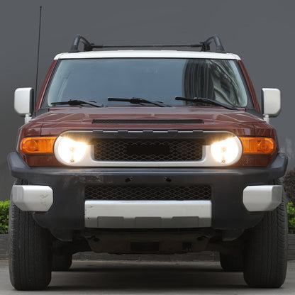 Matte Black ABS Front Grille Headlight Trim For Toyota FJ Cruiser 2007-2021 US 20
