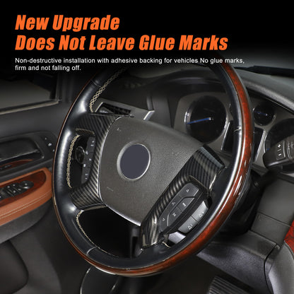 ABS Carbon Fiber Interior Decor Trim Cover For Cadillac Escalade 2007-14 45