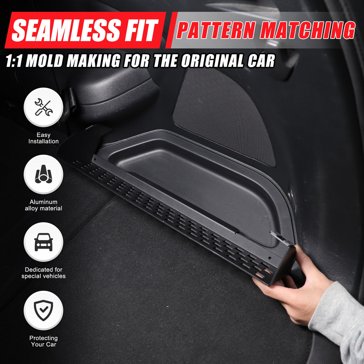 Right Trunk Side Storage Baffle Box Tray Molle Panel For Honda Pilot 2016-2022 19