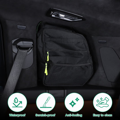 Black Rear Trunk Side Storage Bag Pockets Organizer For BMW X7 G07 2019-23 8
