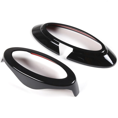Glossy Black Front Bumper Grille Cover +Logo Ring For Ford Maverick 22-24 US 18