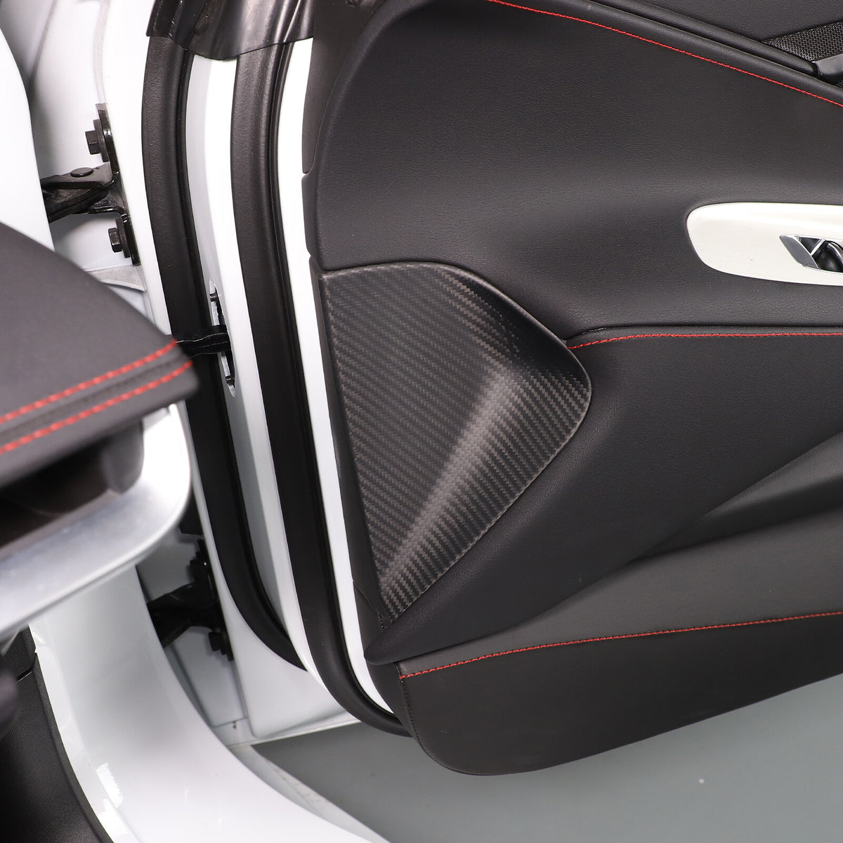 Matte Real Dry Carbon Fiber Interior Decor Trim Cover For Corvette C8 2020+ 13
