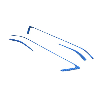 Blue Carbon Fiber Interior Door Panel Trim Sticker Strip For Corvette C8 2020-25 16